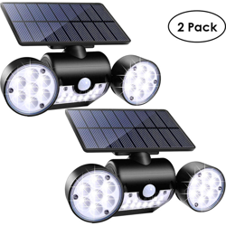 Lampada da parete solare a doppia testa DC 5V 1.3W 30 LED 2 set di controllo della luce + doppio controllo di induzione del corpo umano Grado di características