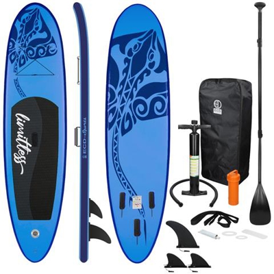 Surfboard Stand Up Paddle Board Sup Limitless Pagaia Gonfiabile Blu 308x76x10 Cm