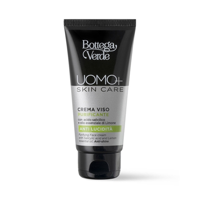 UOMO+ skincare - Crema viso - purificante anti lucidita