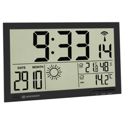 MyTime Jumbo nero LCD Orologio meteo a parete características