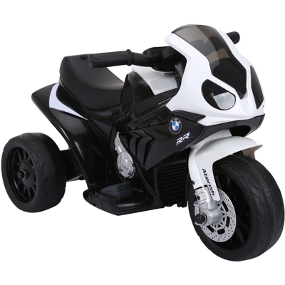 Moto Elettrica per Bambini Max. 20kg con Licenza BMW Batteria 6V Bianco e Nero