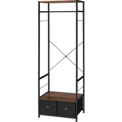 Mobile Ingresso Appendiabiti Salvaspazio con Cassetti Stile Industrial 63x45x180h