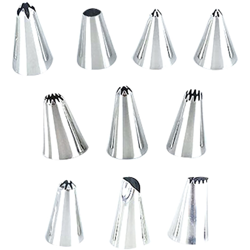 10 pezzi in acciaio inox ugello decorativo ugello torta cottura set di strumenti per crema fai da te di 10 precio