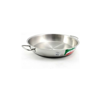 Tegame per induzione in acciaio inox con 2 manici Inox Diametro 40 cm