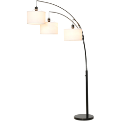 Lampada da Terra 3 Luci e Braccia Flessibili Base in Marmo Altezza 205cm características