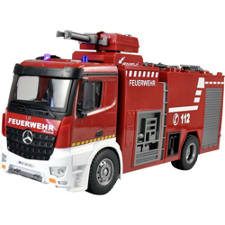 22503 Mercedes Benz Feuerwehr-Löschfahrzeug - Lizenzfahrzeug 1:18 Camion modello 100% RtR incl. Batteria e cavo d - Amewi en oferta