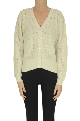 Textured knit cardigan