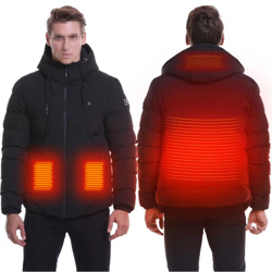 Asupermall - Riscaldata Giacche Uomo Donna Inverno Caldo Usb riscaldamento Giacche a vento impermeabile per la The Outdoor Ciclismo Sci Moto, Nero, L precio