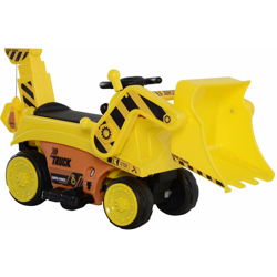 Escavatore Giocattolo Cavalcabile con Pala e Braccio Elettrico per Bambini Giallo precio