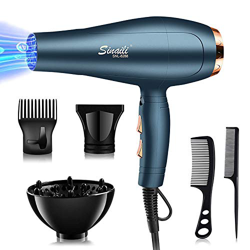 YISAM Asciugacapelli agli ioni 3000 W professionale con diffusore e ugello per lo styling Salon asciugacapelli asciugacapelli per famiglia e salone pr en oferta