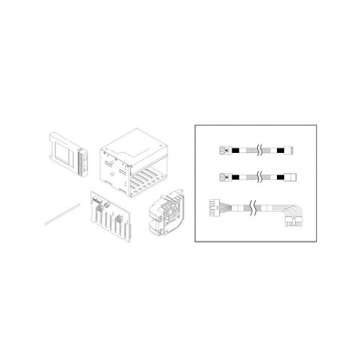 ThinkSystem ST250 3.5' SATA/SAS 4-Bay Backplane Kit 3.5' Enclosure HDD Metallico - Lenovo