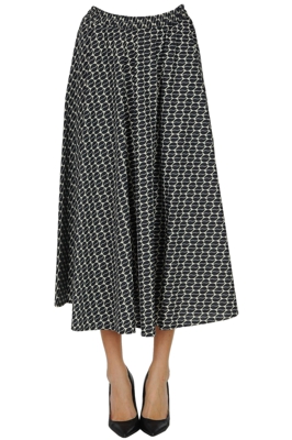 Printed cotton skirt