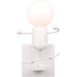 Lampada da Parete Cartone Animato Umanoide a Forma di Sci Lampada da Soffitto Moderna Creativa per Camera dei Bambini, Corridoio, Ristorante, en oferta