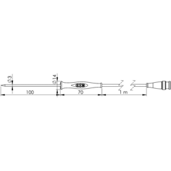 Greisinger GF1T-E3-AA-BNC Sonda a penetrazione -70 fino a +250 °C Sensore tipo Pt1000 en oferta