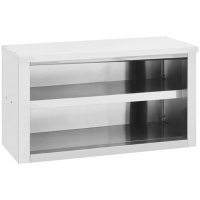 vidaXL Armadietto a Muro da Cucina 90x40x50 cm in Acciaio Inossidabile - Argento