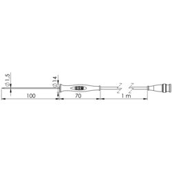 Greisinger GF 1T-E1.5 Sonda a penetrazione -70 fino a 250 °C Sensore tipo Pt1000 características