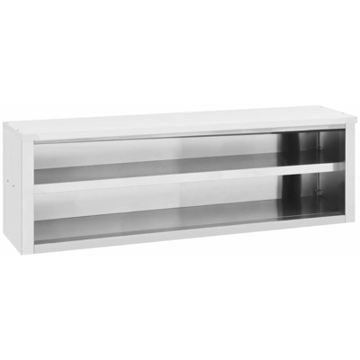 vidaXL Armadietto a Muro da Cucina 150x40x50cm in Acciaio Inossidabile - Argento