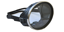 Retro coral Diving maschera con compensatore + gomma nera in acciaio INOX precio