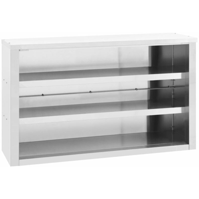 vidaXL Armadietto a Muro da Cucina 120x40x75cm in Acciaio Inossidabile - Argento