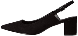 find. Point Block Heel Slingback Scarpe con Cinturino alla Caviglia, Nero Black), 39 EU precio