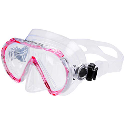 AQUAZON Beach Maschera da Snorkeling Junior Medium, Maschera Subacquea, Occhiali da Nuoto, Maschera da Sub per Bambini, Ragazzi da 7 a 14 Anni, Vetro  características