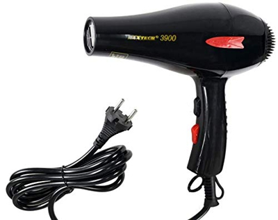 Vetrineinrete® Asciugacapelli 2000 watt con due velocità phon professionale con 3 livelli di temperatura per capelli fono con 2 beccucci di precisione