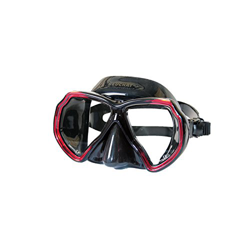 Beuchat la maschera X-contact 2 nero/rosso (optinonal: lenti ottiche) en oferta