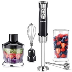 Vsadey Frullatore Immersione 800W 9 Velocit¨¤, Frullatore Multifunzione 5 in 1, Minipimer Mixer Immersione Acciao Inossidabile 304 - Leggero, Nero en oferta