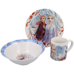 Bakaji - Set Pappa Bambini Scuola Disney Frozen 2 con Tazza e Piatti Asilo Bambina 3pz precio