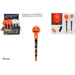 Penna Con Luce Zucca/Teschio 19Cm Halloween Decorazioni precio