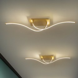 Fratelli Braga - Plafoniera fb-scia 2127 pl2 25w led 2600 lm metallo lampada soffitto parete moderna, finitura metallo bianco características