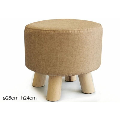 Bighouse It - POUFF TONDO DIAM CM.28X24h BEIGE