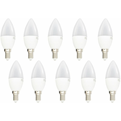 10Pz Lampadina LED SMD 7W E14 forma oliva torpedo 71051 EU4000 naturale - Kodak