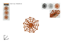 Set 3 Ragnatele Con Pinza 10Cm Assortiti Halloween Decorazioni en oferta