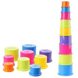 Bakaji - Costruzione Torre Piramide Giocattolo Bambini Gioco Prima Infanzia con Numeri en oferta