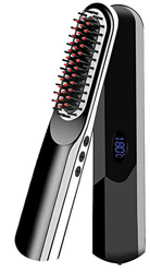 Spazzola per la barba con piastra per barba, Uomo wireless Raddrizzatore di Style Capelli Capelli Pettine LCD multifunzione Bilancio Bilancio USB CAPE precio