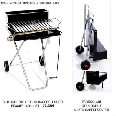 Grill Pc Con Ruote-griglia Racc. sugo Nic H81 L51