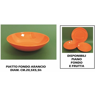 Bighouse It - PIATTO CERAMICA FONDO CM.21 ARANCIO