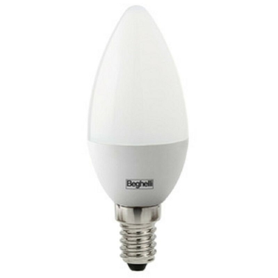 Salone - Lampada risparmio energetico led beghelli oliva 10pz lampadina e14 w3,5 calda 3000k