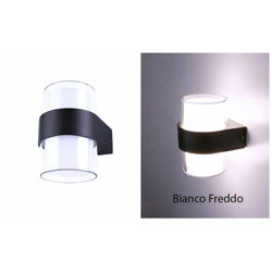 Driwei - Applique lampada led da parete moderno 14w cilindro nero luce fredda 6000k precio