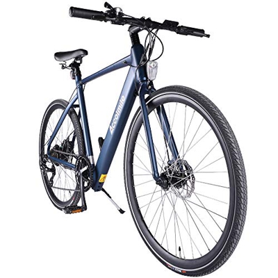 Accolmile Bici Elettrica da Città Trekking Road Bike 28" 700C Bicicletta Elettrica leggera per Pendolari Ebike, BAFANG 36V 250W con Mozzo Posteriore c