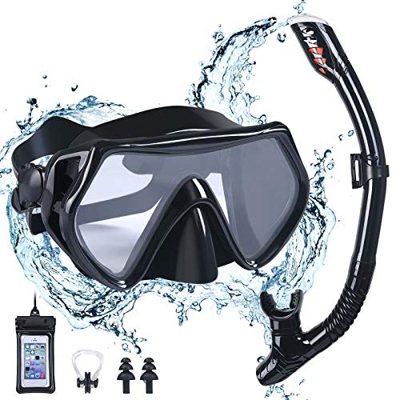 flintronic Maschera per Immersioni, Apnea e Snorkeling, Maschera Subacquea di Alta qualità Unisex-Adulto-Include 1 Borsa per Il Trasporto, 1 Custodia 