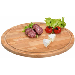 Bakaji - Tagliere Rotondo Piatto Vassoio in Legno di Faggio Diametro 30cm Salumi Formaggi en oferta