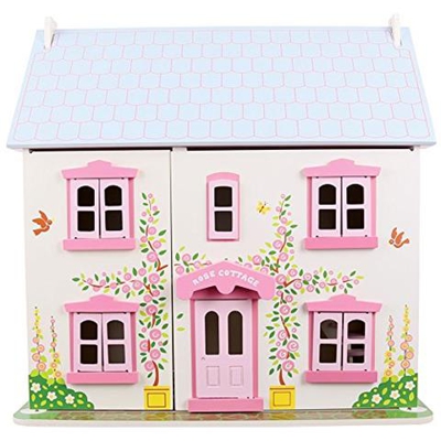 Giocattoli Playset Heritage Rose Cottage - Casa Di Bambole In Legno Con Mobili