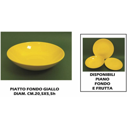 Bighouse It - PIATTO CERAMICA FONDO CM.21 GIALLO en oferta