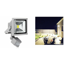 B&s - Faro cob led 50w luce fredda sensore di movimento crepuscolare faretto esterno en oferta