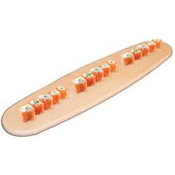 Bakaji - Tagliere Ovale 52x14cm in Legno di Faggio Vassoio per Sushi Salumi Formaggi características