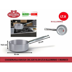 Casseruola Bassa Cm.32 Alluminio 1 Manico precio