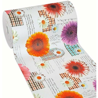 Tappeto Cucina Gomma Girasoli Colorato Antimacchia Antiscivolo Passatoia Varie Misure Multiuso Bagno Camera - 50x330 cm