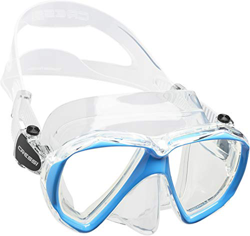 Cressi Ranger Mask Maschera Subacquea a Due Vetri Temperati, Unisex – Adulto, Trasparente/Blu, Taglia Unica características